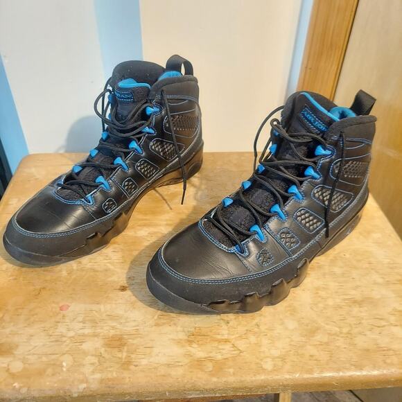 Air Jordan 9 (2012) Men\'s US 10.5 Black Bottom Photon Blue Basketball Shoes main image 7